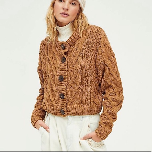 🎉LAST PIECE🎉Free People Bonfire Cardi Beaver Fur - Picture 3 of 9